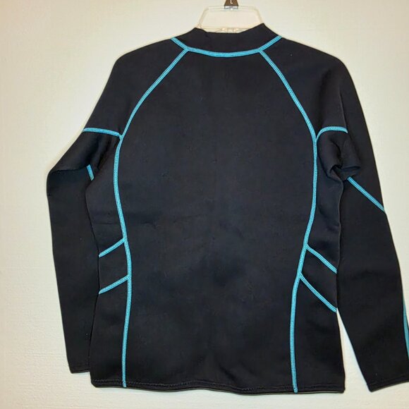 Gold Fin Women’s Black Wetsuit Set – Long Sleeve Top & Shortie Bottoms - Picture 2 of 16